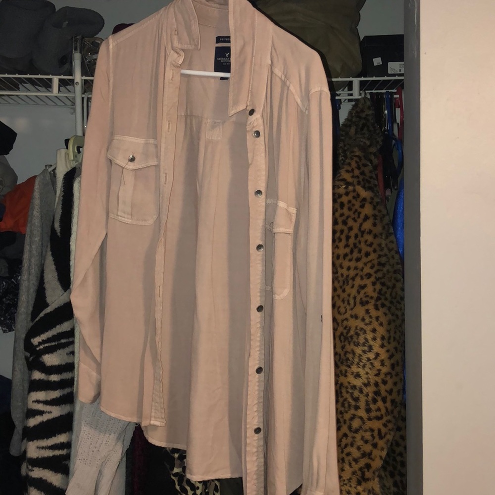 Button down shirt from American Eagle. Light pink